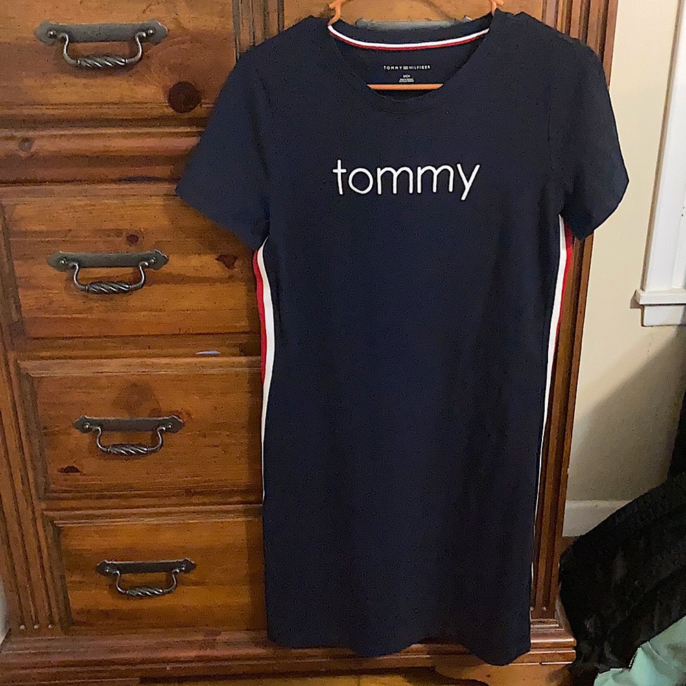 Tommy Hilfiger Dark navy blue: Midi body con T-shirt dress: Size S/CH